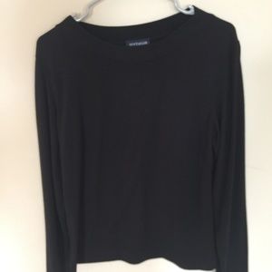 Ann Taylor Black Basic Long Sleeve Shirt